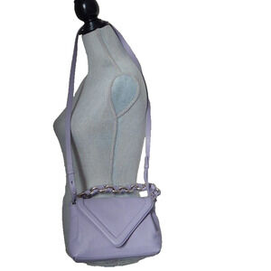 VINCE CAMUTO LYONA Leather Flap Closure Purple Medium Crossbody Bag NWT